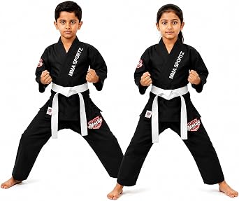Jiu Jitsu Gi for Kids & Teens Lightweight Martial Arts Training Suit | 100% Cotton-Poly Blend | Free White Belt