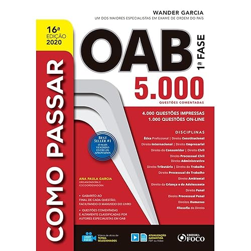 COMO PASSAR NA OAB - 1ª FASE - 5.000 QUESTÕES COMENTADAS - 16ª ED - 2020