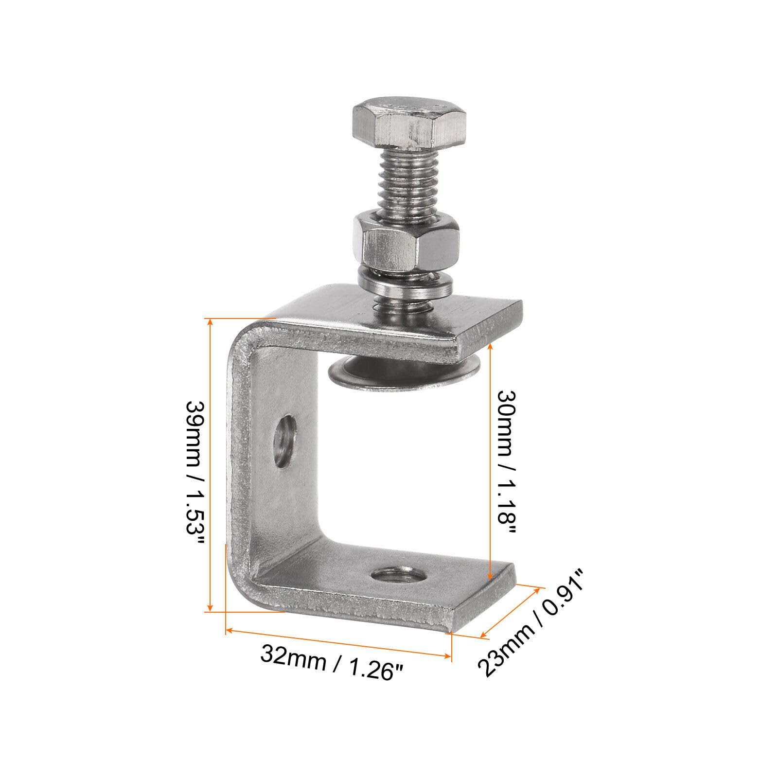 Toolparts And Accessories 2Pcs Stainless Steel C Clamps Mini 1