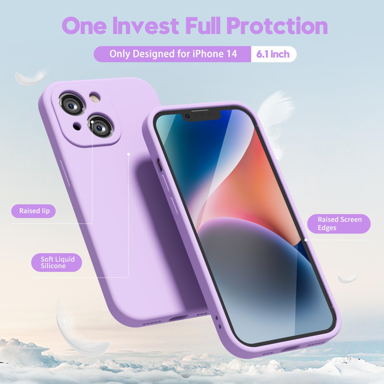 oakxco for iPhone 16 Pro Max Case Liquid Silicone, Soft Rubber Gel Elegant Aesthetic Basic Simple Cover, Cute Thin Slim TPU Matte Solid Color Plain Smooth Case for Women Girl, Light Pink — view 1233