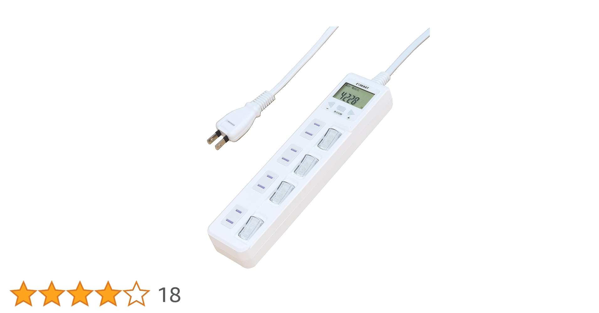 Amazon.co.jp: EXHEART 賢く節電ワットメーター付タップ 4個口 2m