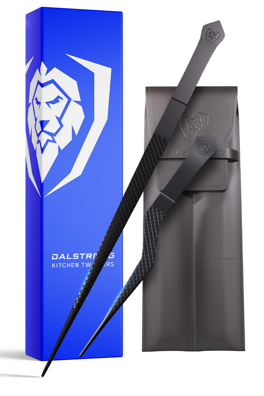 Dalstrong Professional Food Tweezers and Kitchen Tongs Set-2pc(6.5" & 10")-High-Precision, Black Titanium Coating, Multi-Use, 304 Stainless Steel-Gift Perfect for Culinary