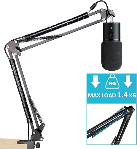 Miniatura 3 de Razer Seiren X Mic Boom Arm Stand con filtro pop, compatible con micrófono USB Razer Seiren X con funda para cable por SUNMON