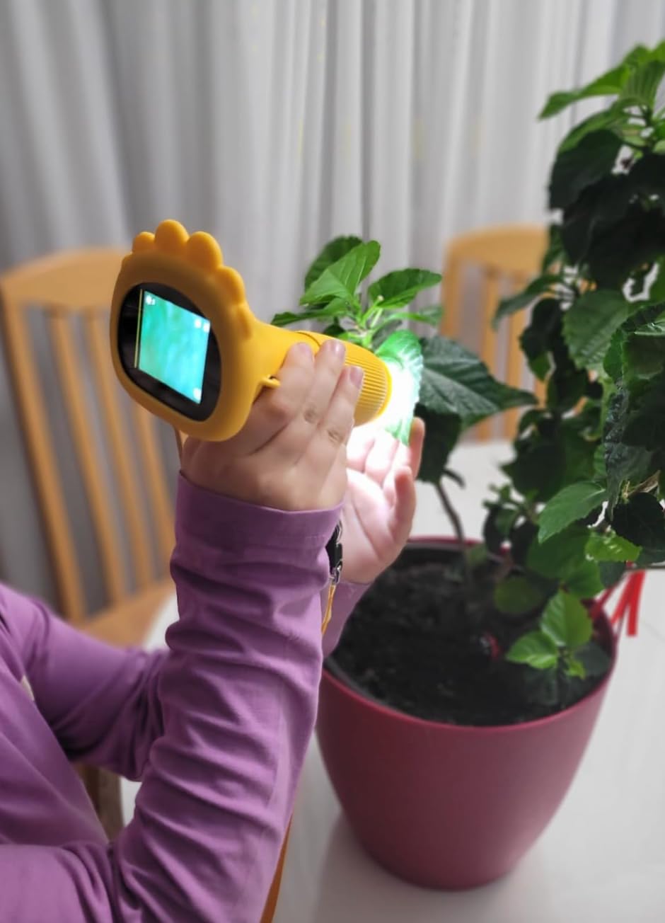 Lemoni Explorer - Digitaler Mikroskop Digitales Mikroskop für Kinder, 2,0'' IPS-Bildschirm, USB Mikroskop mit LED-Lichtern, ideal für PC-Anschluss und Outdoor-Nutzung ab 3 Jahren