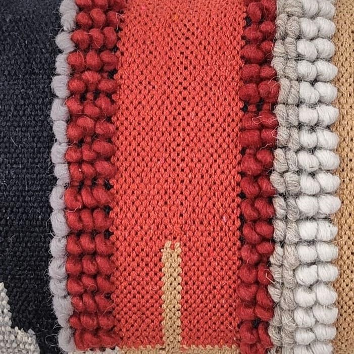 Miniatura 3 de Trade Star Funda de almohada 100% algodón bohemio copetudo, diseño tradicional, funda de cojín altamente duradera para decoración de dormitorio (12