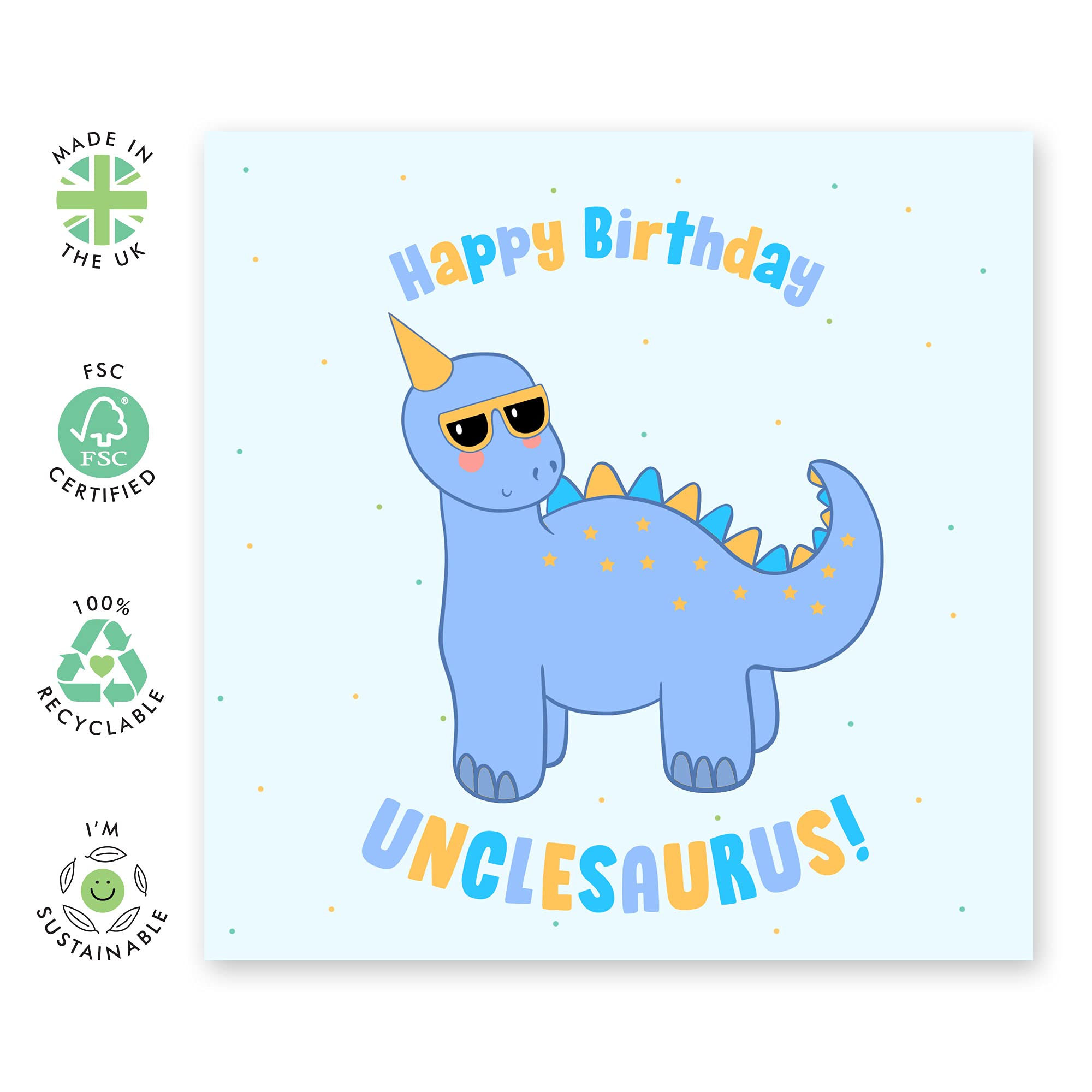Amazon.com : Central 23 - Cute Birthday Card for Him - 'Happy Birthday  Unclesaurus' - Uncle Birthday Card - Fun Birthday Card - Comes with Cute  Stickers : Office Products