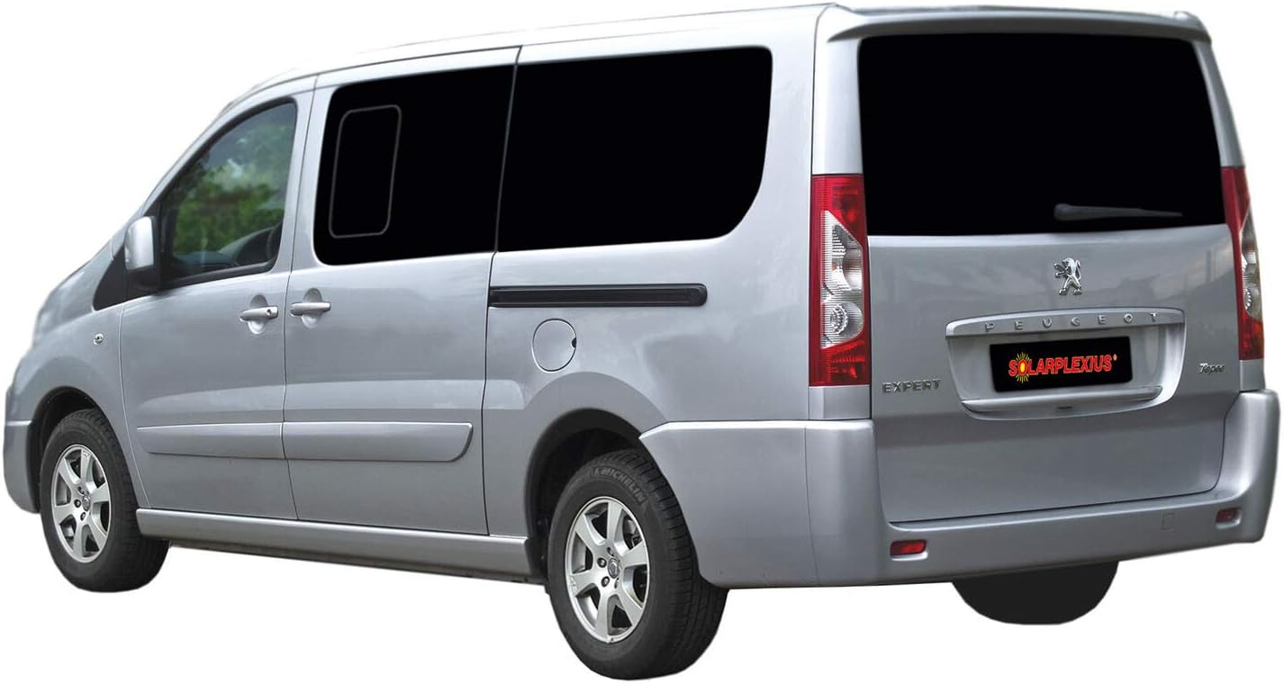 SOLARPLEXIUS Pre-Cut Flexible Car Window Shades for Baby - UV and Heat Blocking for PEUGEOT EXPERT TEPEE 2007-2016 -Complete set- No Tools Quick-Fit Car Sun Shades