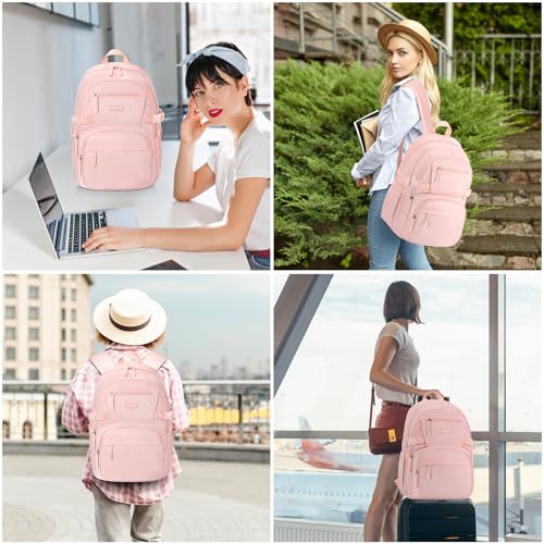 Image of WINDARS Backpack for School Girls, Cute High School Backpacks for Teens Women Student Large Bookbag 15.6 Inch Laptop Bag with USB Charger Port for College Work Travel Trip (Pink)