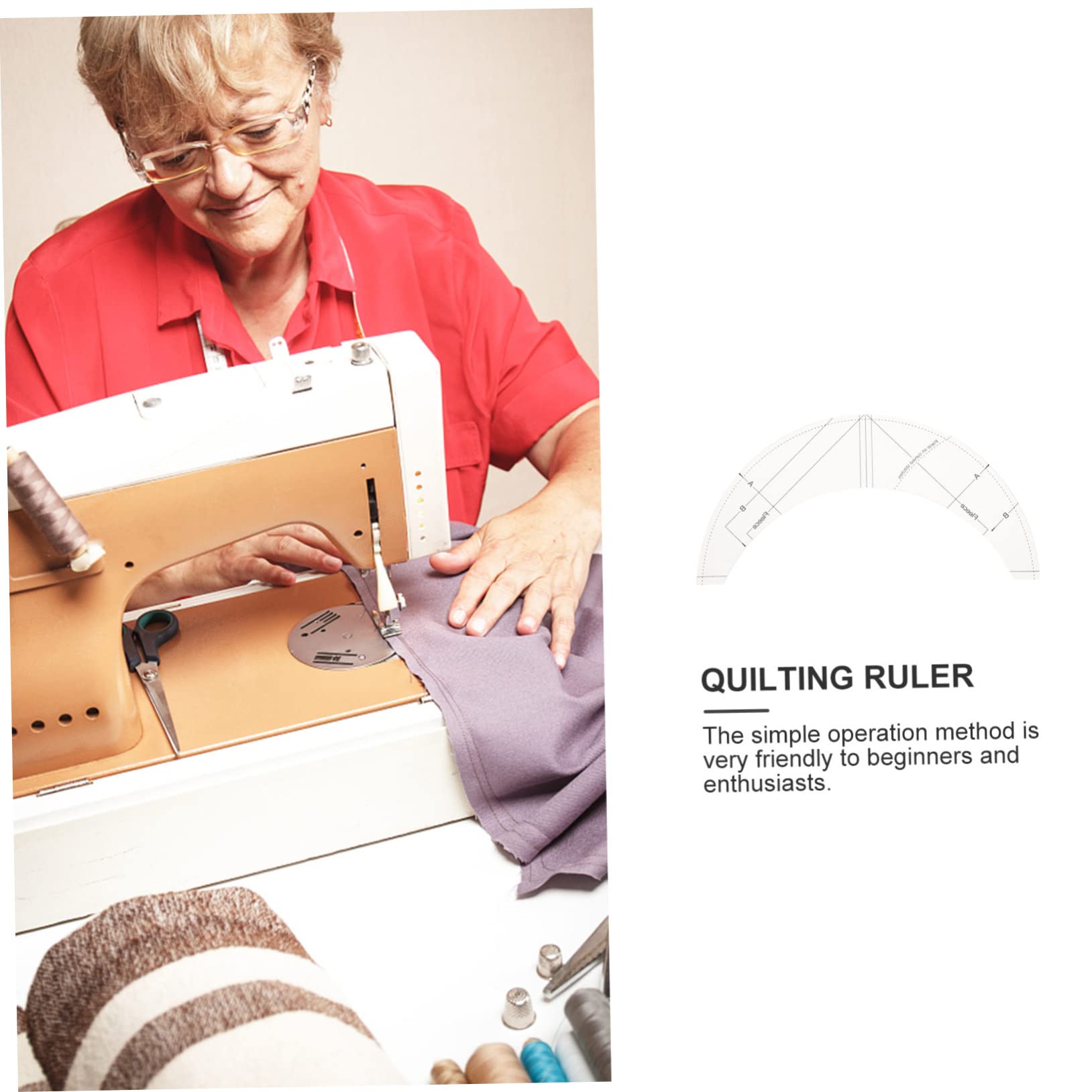 STOBOK Set Di 4 Righelli Per Quilting Strumento Di Taglio in Acrilico Righello Da Cucito Leggero E Portatile Per Quilter