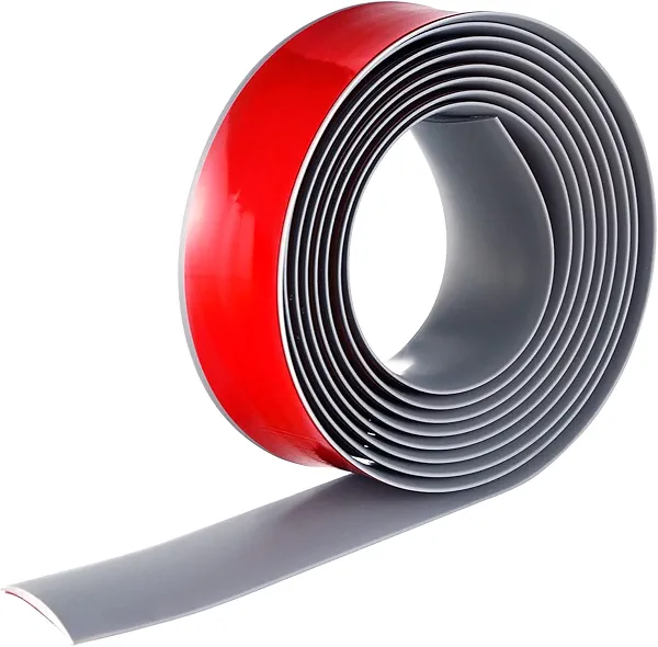 Bnell Floor Transition Strip Floor Cover Strips Self Adhesive Flooring Transitions Laminate Floor Strip Vinyl Floor Flat Divider Strip for for Joining Floor Gaps (3.28FT,1.57inch, Grey)