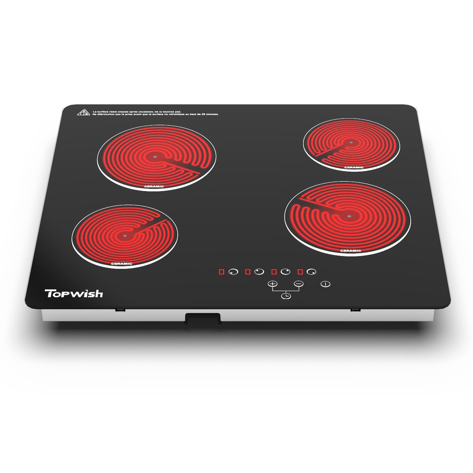 TOPWISH 4 Burner Electric Cooktop, 24 Inch
