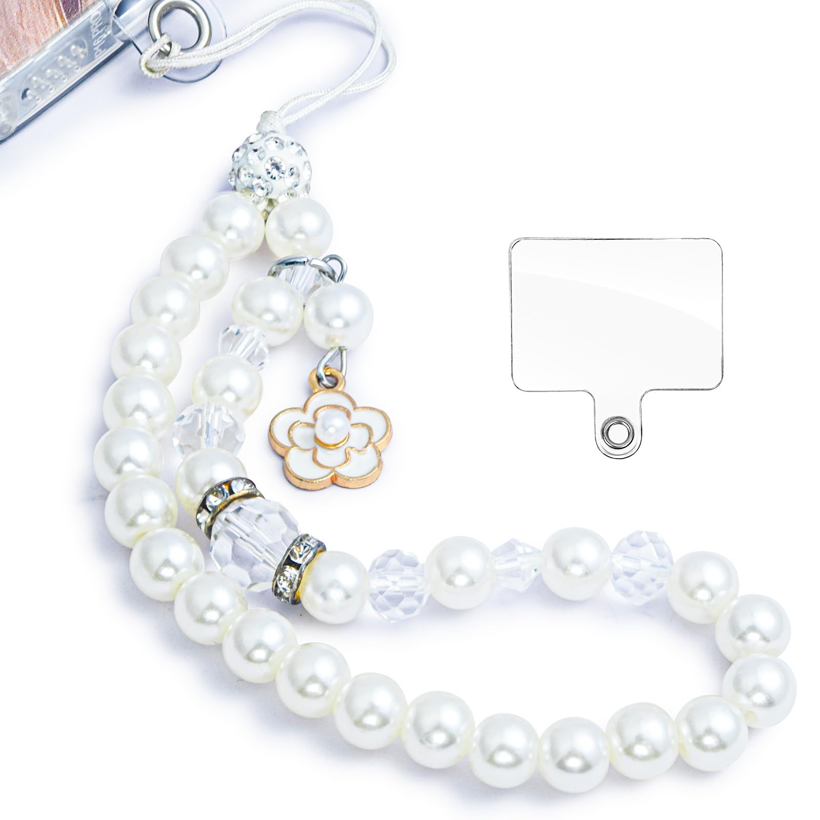 Tocoan Phone Charm Wrist Strap with Tether Tab, Detachable Anti-Theft CellPhone Charms Strap, Hands-Free Decorative Phone Chain Lanyard for Women