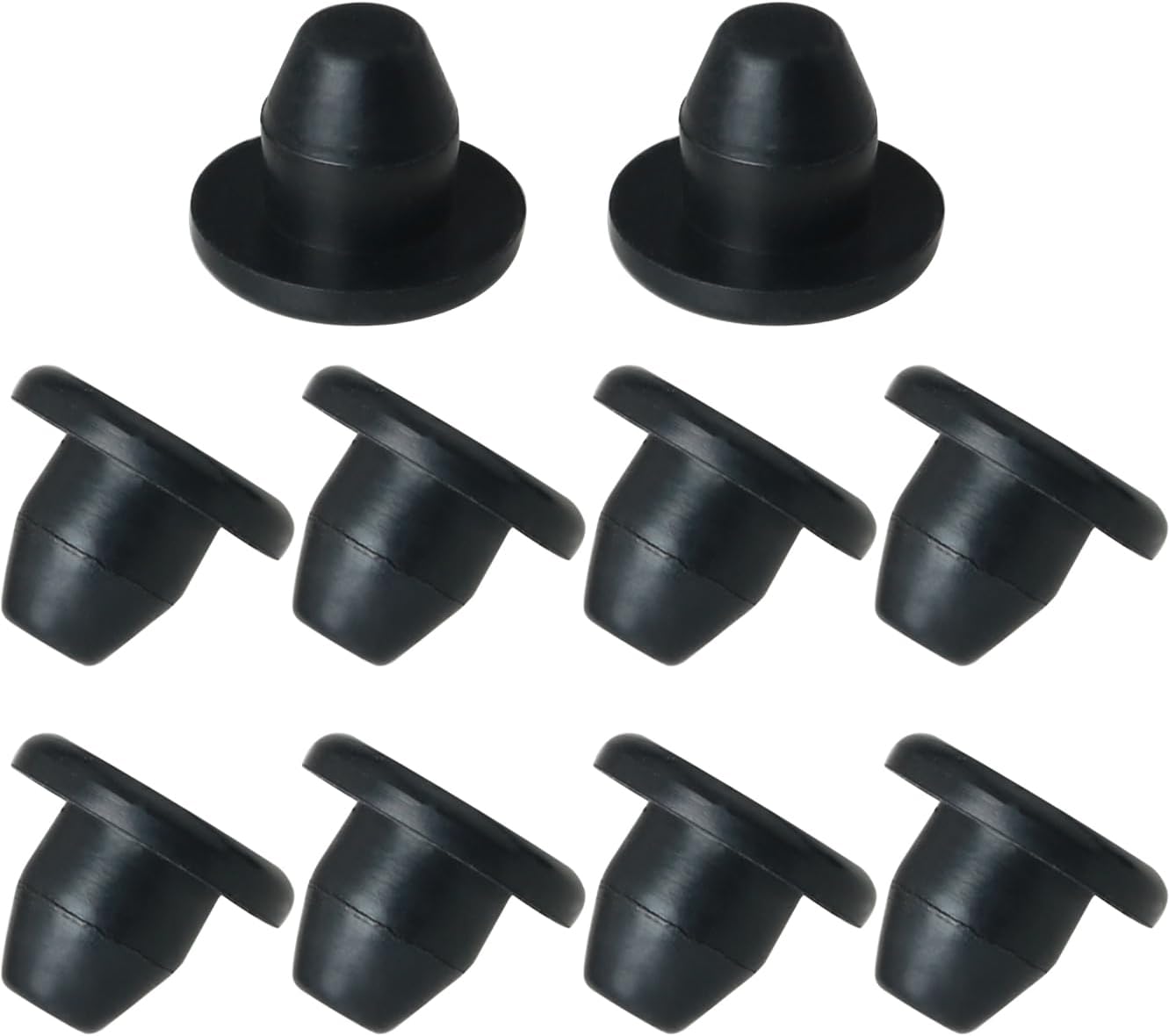 MEETOOT 10pcs Floor Bottle Jack Plugs, 8.5mm Flat Head Horizontal Jack Plugs Black
