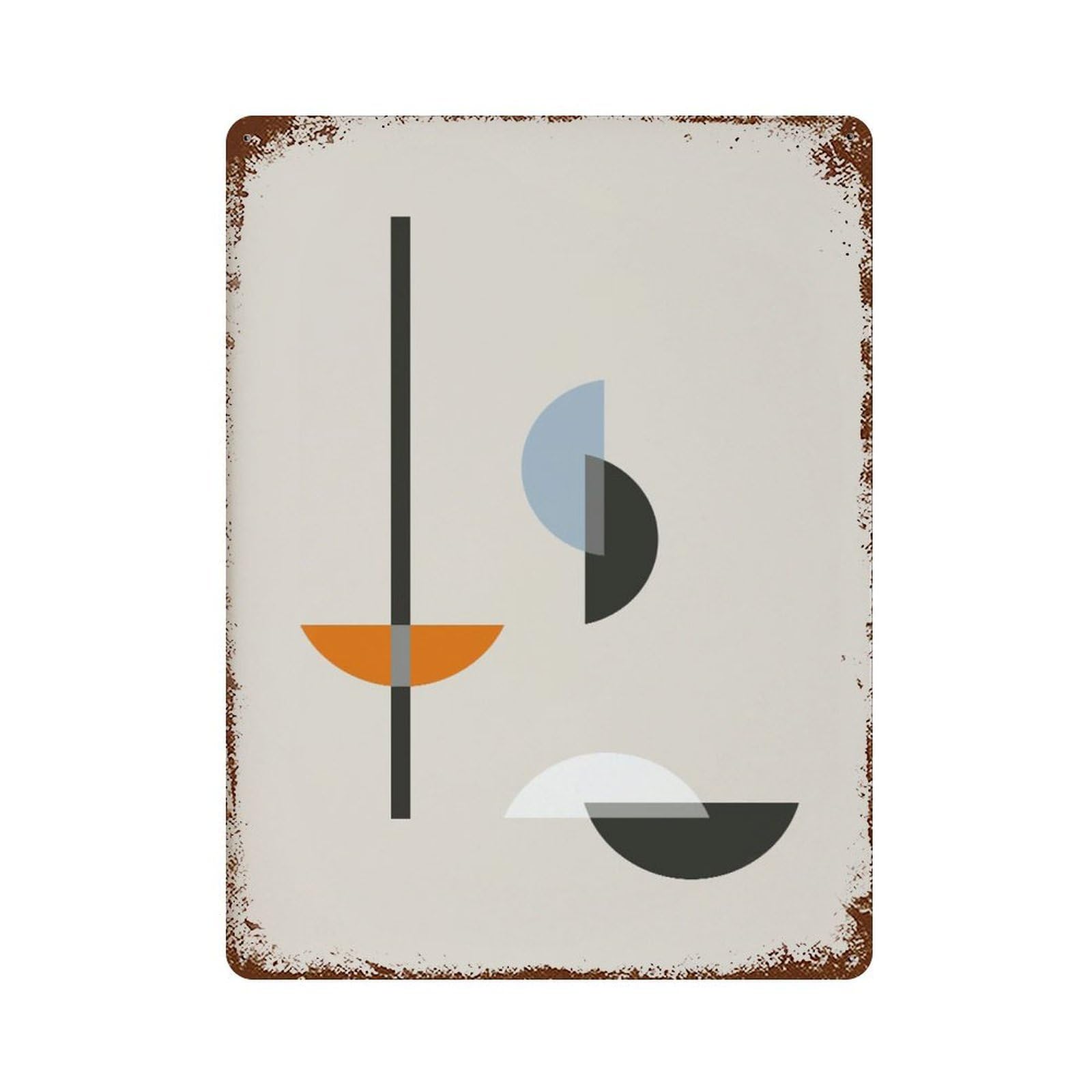 xiaoxiaoshen Bauhaus Geometric Exhibition Modern Wall Decor Art Metal Tin Poster Modern Home Decor Art Home Bar Shop Decorations Vintage Sign 40x30cm