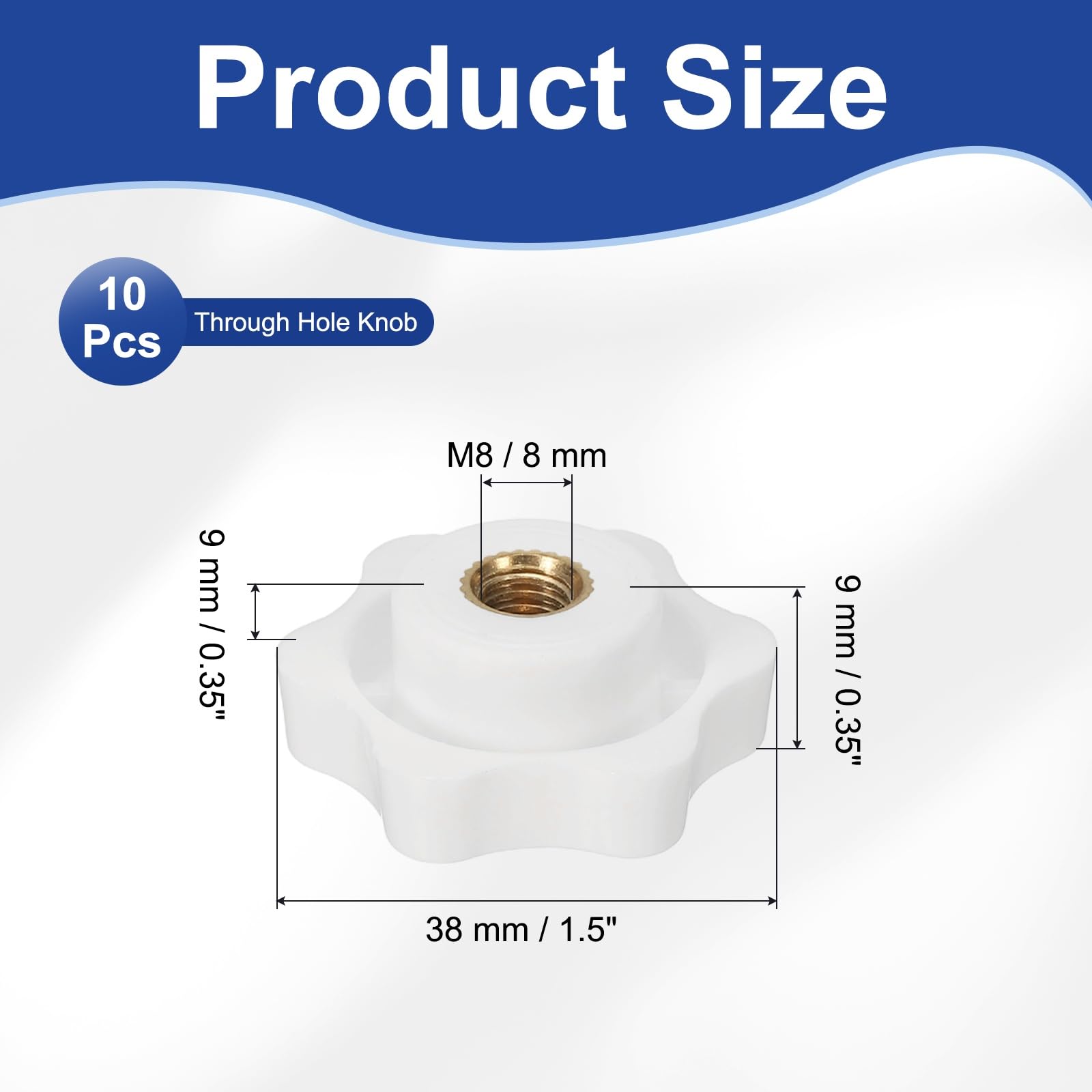 PATIKIL M8 x 38mm Thread Clamping Nuts - Image 2