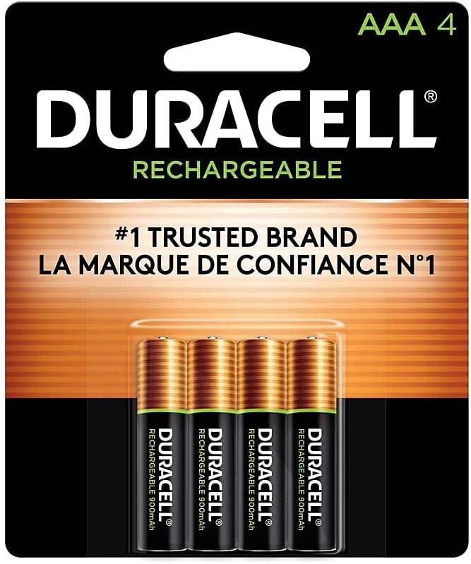 Duracell - AAA Rechargeable Batteries - Long Lasting Triple A Battery, Multipurpose for Home and Business - 4 Units