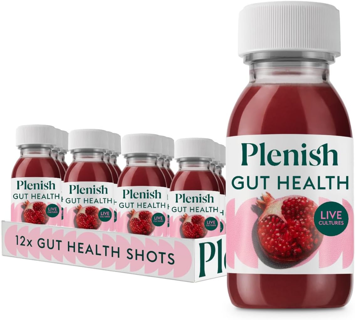 Plenish Berry Gut Health Shot 12 x 60ml | 100% Natural, Vegan & Gluten Free | No Added Sugar, No Additives, No Preservatives | Perfect Morning/Post Workout Pick Me Up