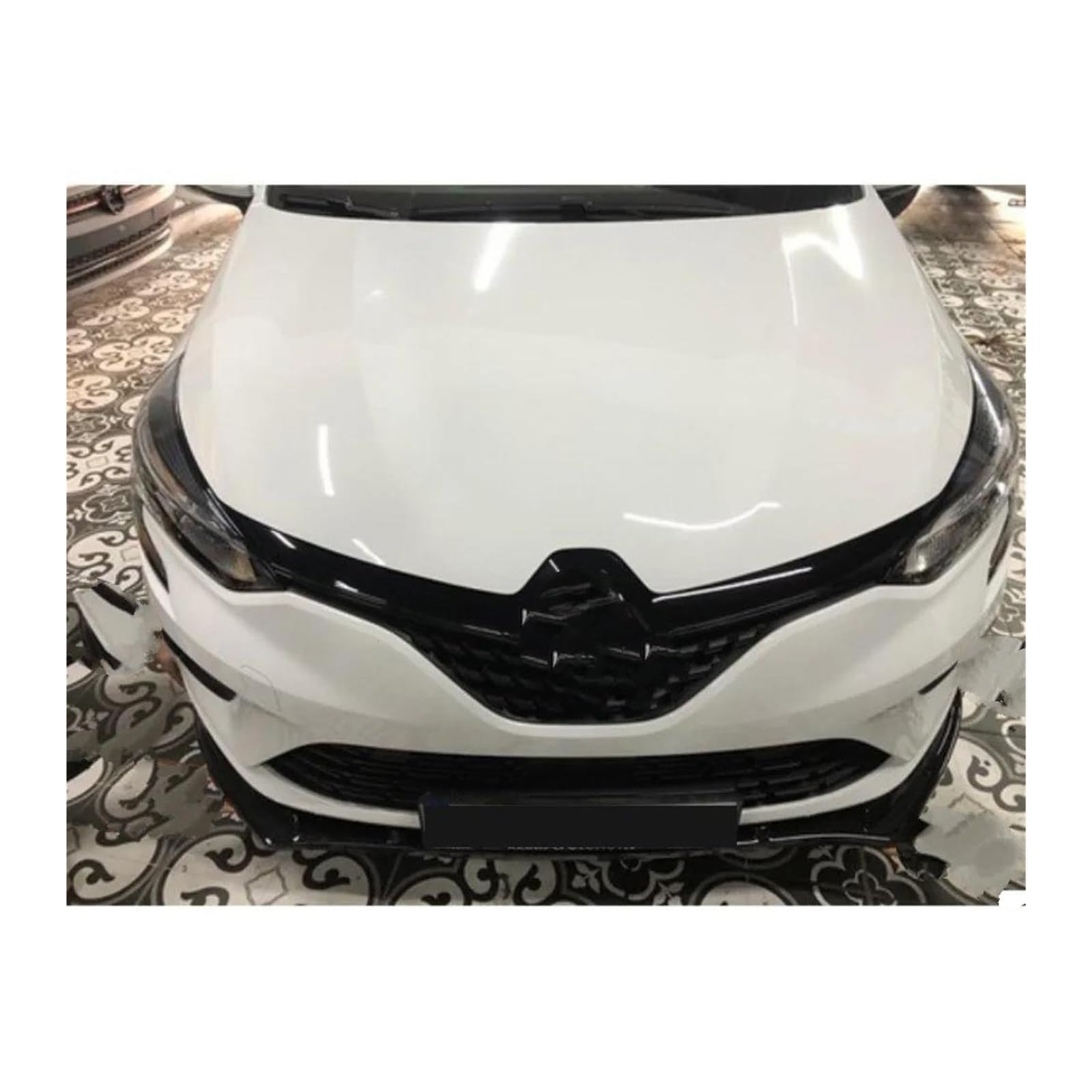 Kit Spoiler Avant 3 Pièces Pour Renault Clio 5 (2019-2022) - Becquet, Séparateur, Diffuseur - ABS Noir Brillant - 14