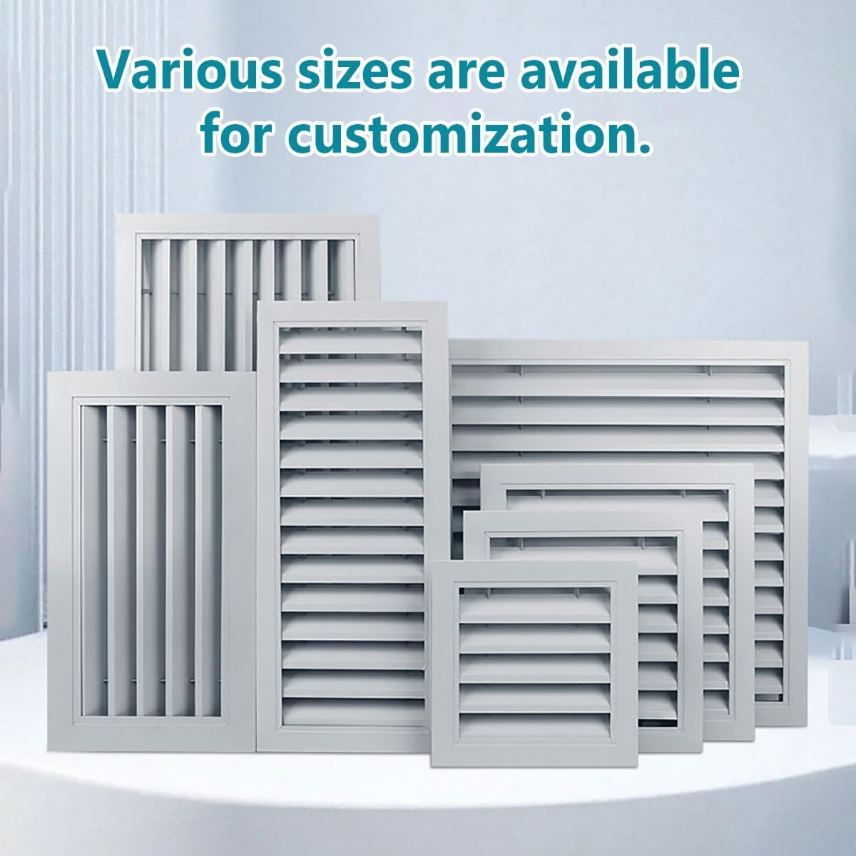 Louvered Access Panel, Ventilation and Inspection Door, Aluminum Construction for Drywall, Concealed Design, Large Wall Hole Cover