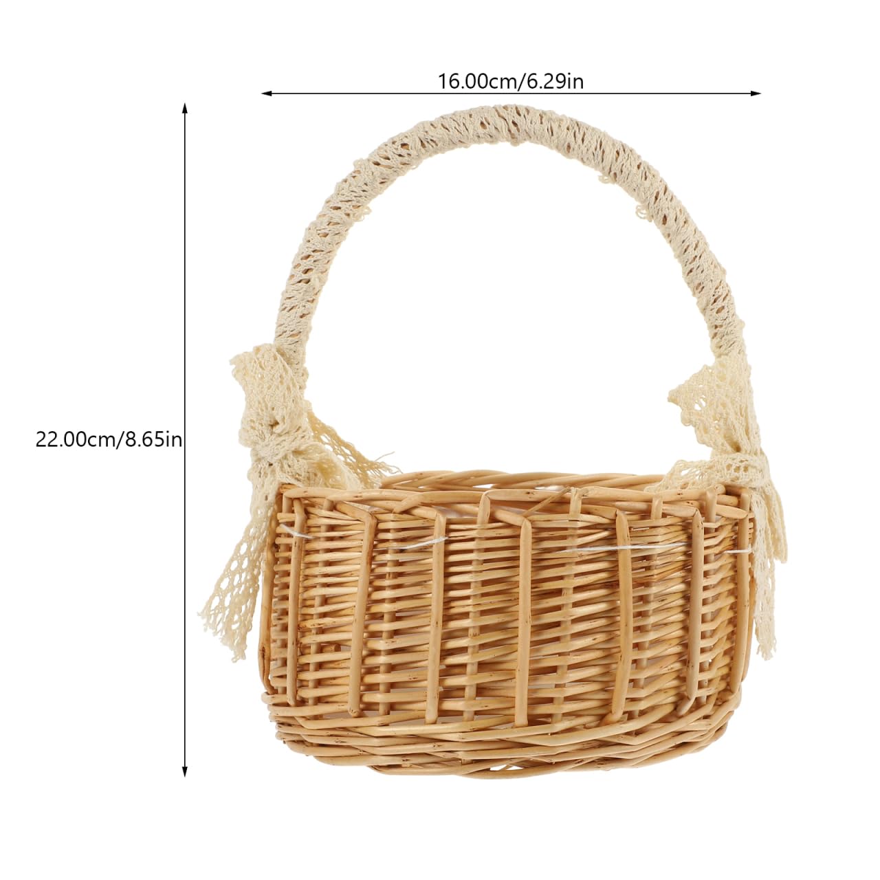 Zerodeko Geflochtener Rattan Lagerkorb Handgefertigter Aufbewahrungskorb Blumenkorb FüR Haushalt KüChe Dekoration
