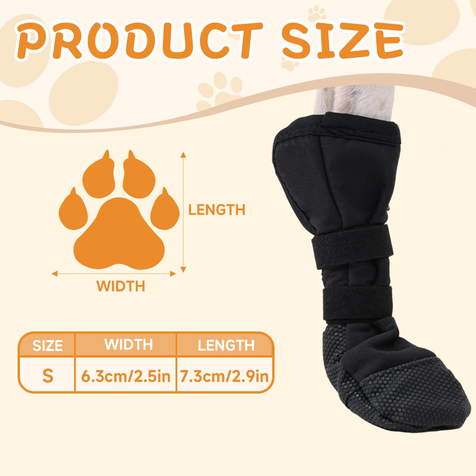 Dog Paw Wound Recovery Boot, Breathable Dog Bootie for Injured Paw, Anti-Slip Dog Shoe with Self-Adhesive Strap, Protector for Outdoor Walking & Keep Dogs from Licking Wounds (S) - 3