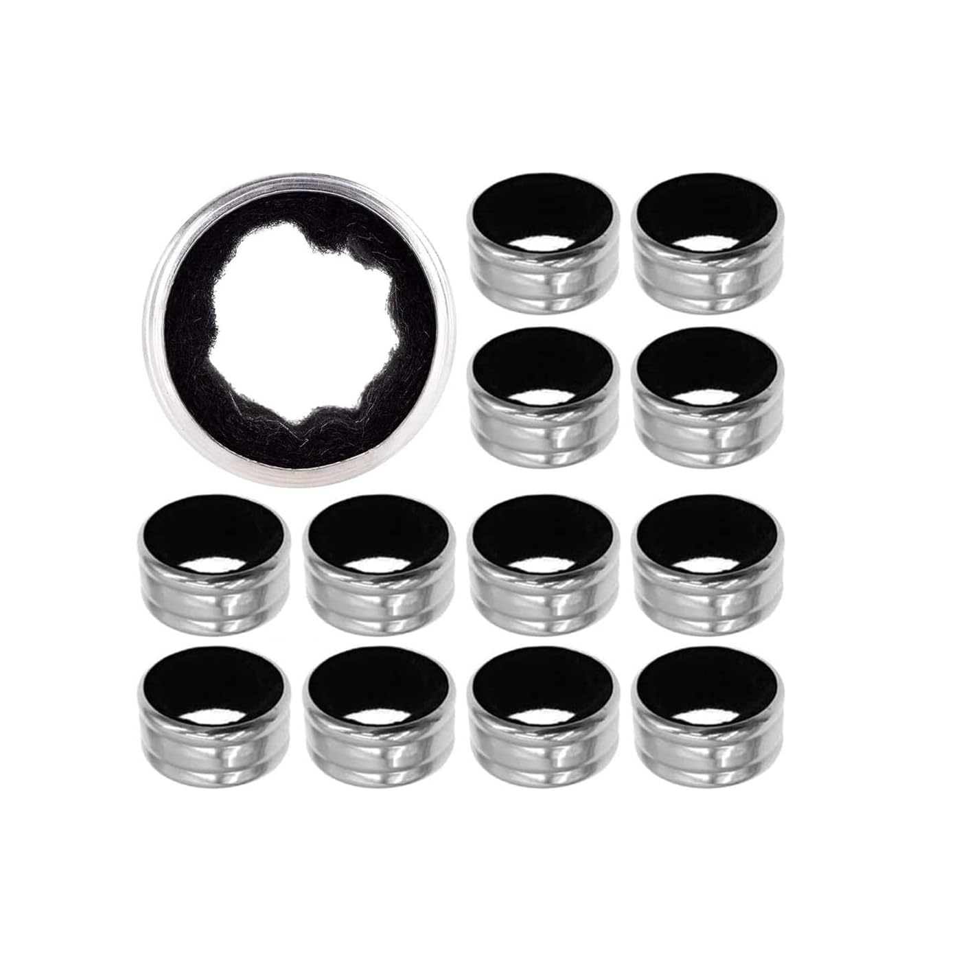 Stainless Steel Wine Bottle Collars, Classy Collar Drip Rings, Simple and Durable Wine Drop Stoppers with Velvet Felts, Small Handy Gadgets for Kitchen and Bar (Standard, 12, Count)