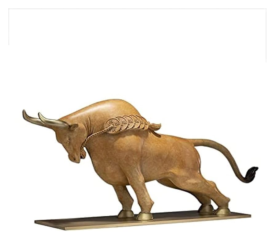 Amazon.co.jp: 銅像 彫刻工芸品雄牛モデル装飾、銅彫刻工芸品