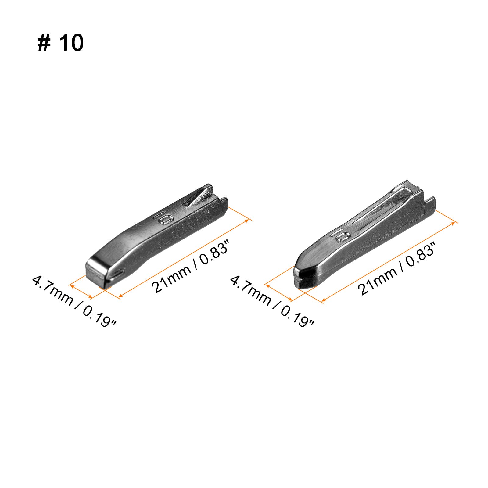 Kit De Réparation Fermeture éclair Double Face - Lot De 20 Loquets #5 Couleur Bronze - Pour Vestes, Manteaux, Sacs à Dos