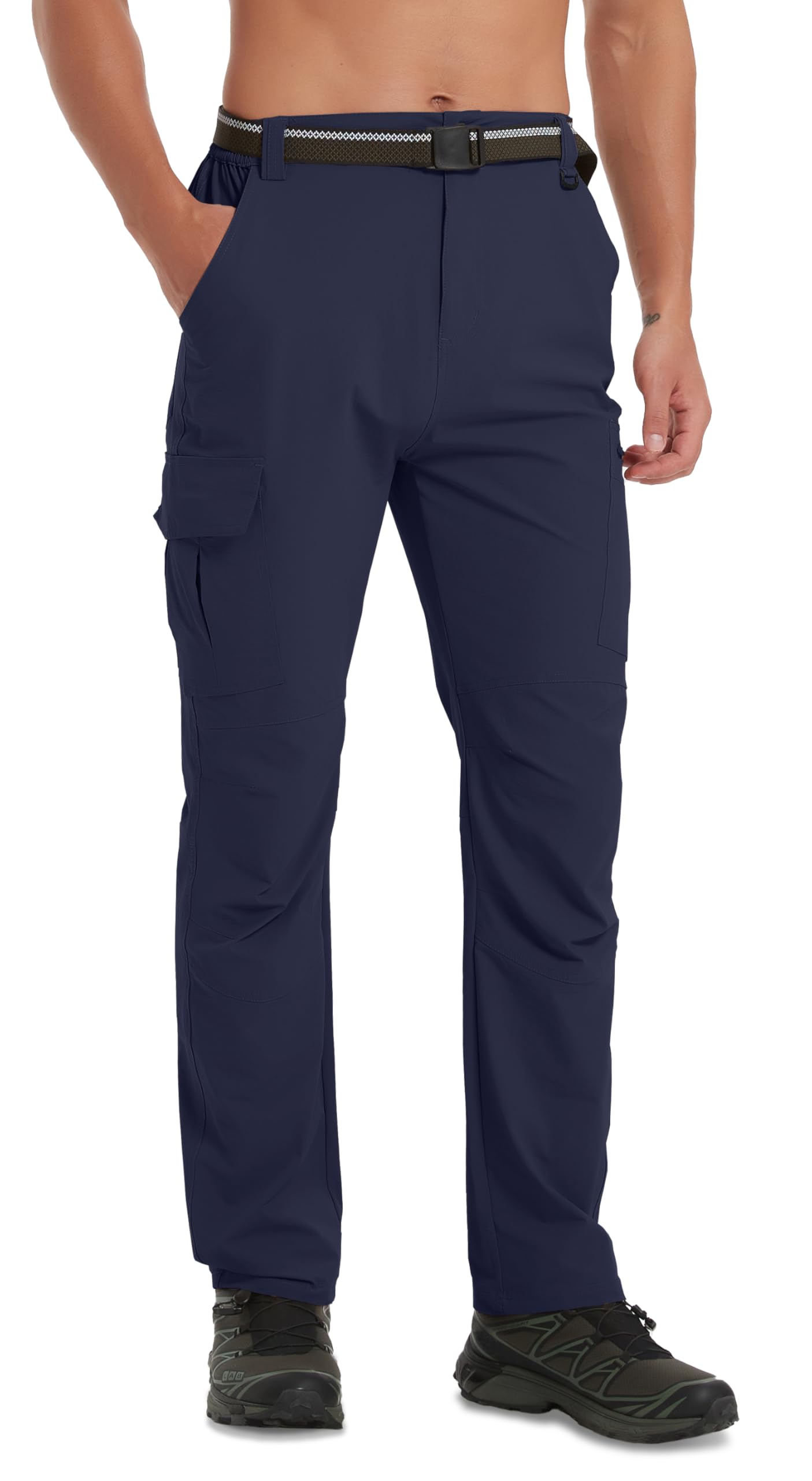 Pantalones de senderismo para hombre, de secado rápido, ligeros, impermeables, para viajes, al aire libre, camping, caza, pesca, trabajo, pantalones cargo