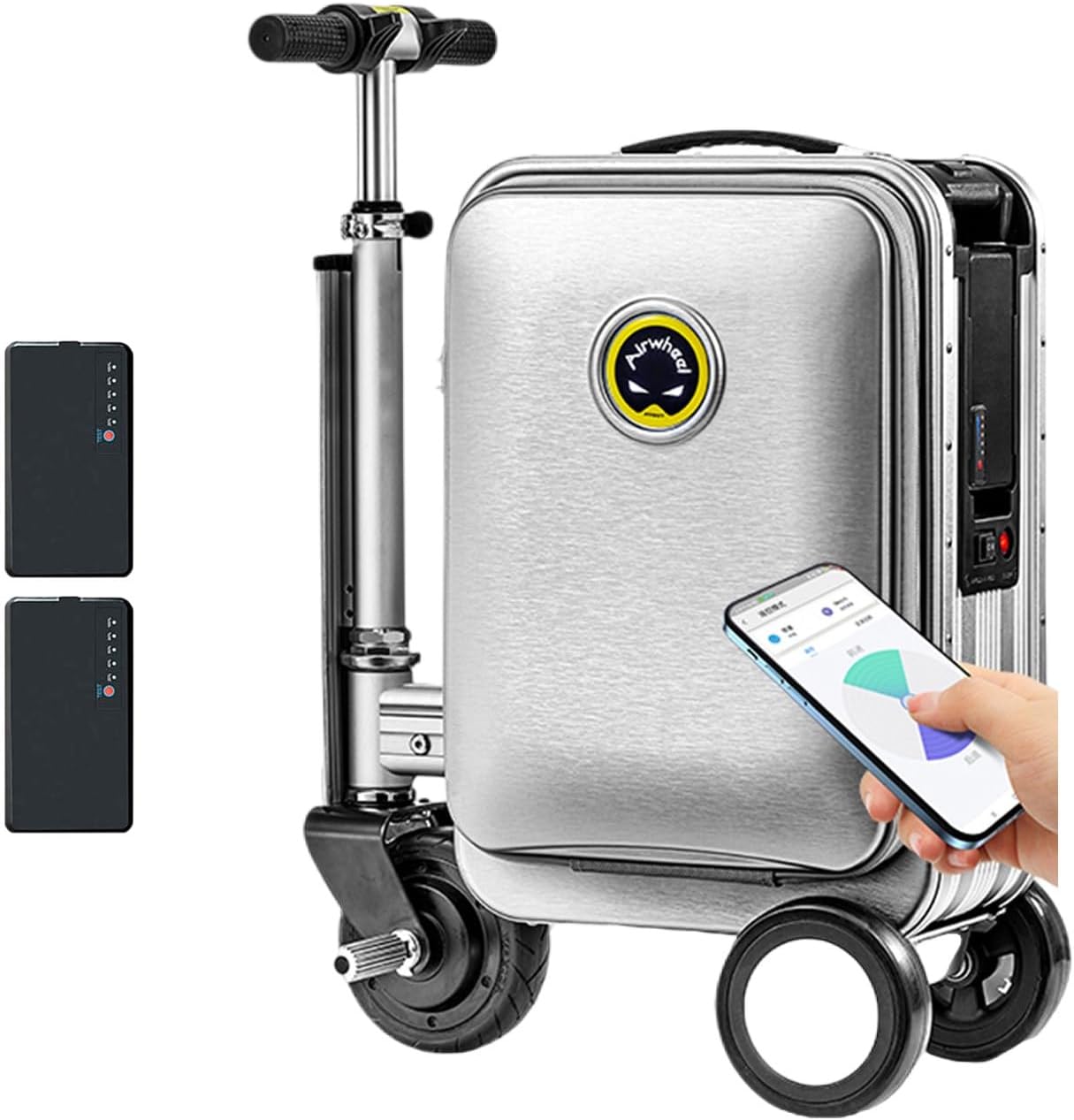 20L Electric Luggage Scooter, Aluminum Alloy Frame Electric Suitcase