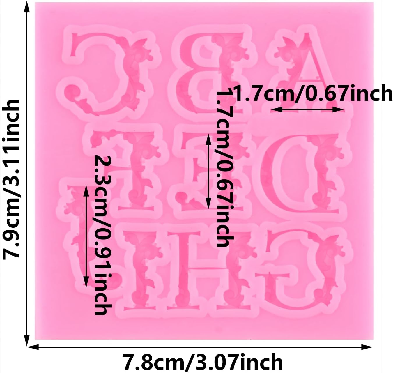 English Letters Fondant Silicone Mold For Cake Decorating Cupcake Topper Candy Chocolate Gum Paste Polymer Clay Style I