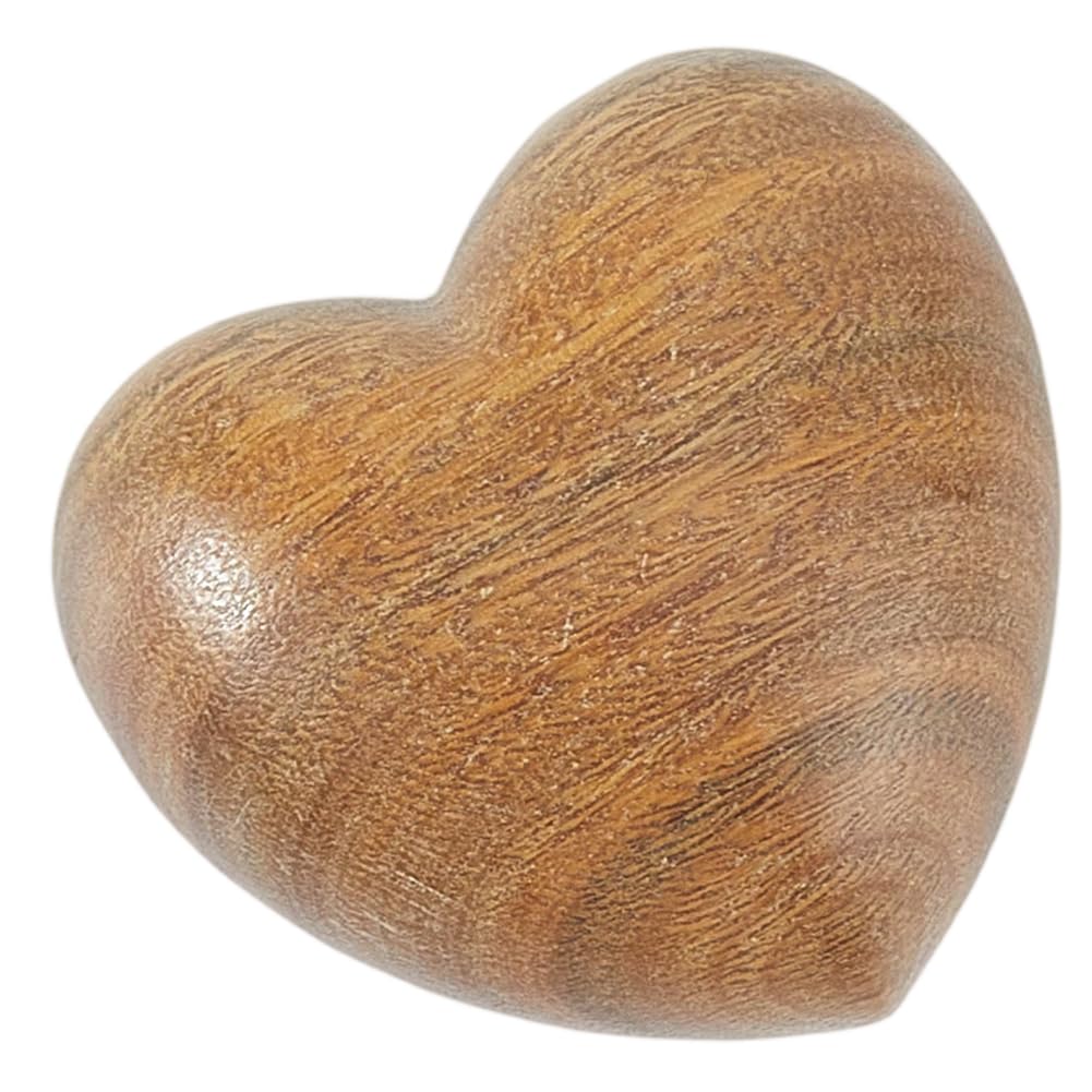 CREATCABIN Wooden Heart Token Wooden Little Pocket Hug Olive Carved Heart Small 3D Mini Portable Wood Art Craft Brown Hand Holding Long Distance Gifts for Thinking of You Anniversary 1.6x1.7x1Inch