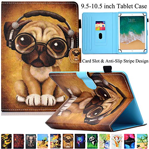 Universal 9.5-10.5 inch Case, Artyond PU Leather Cover Anti-Slip Stripe Stand Slim Fold