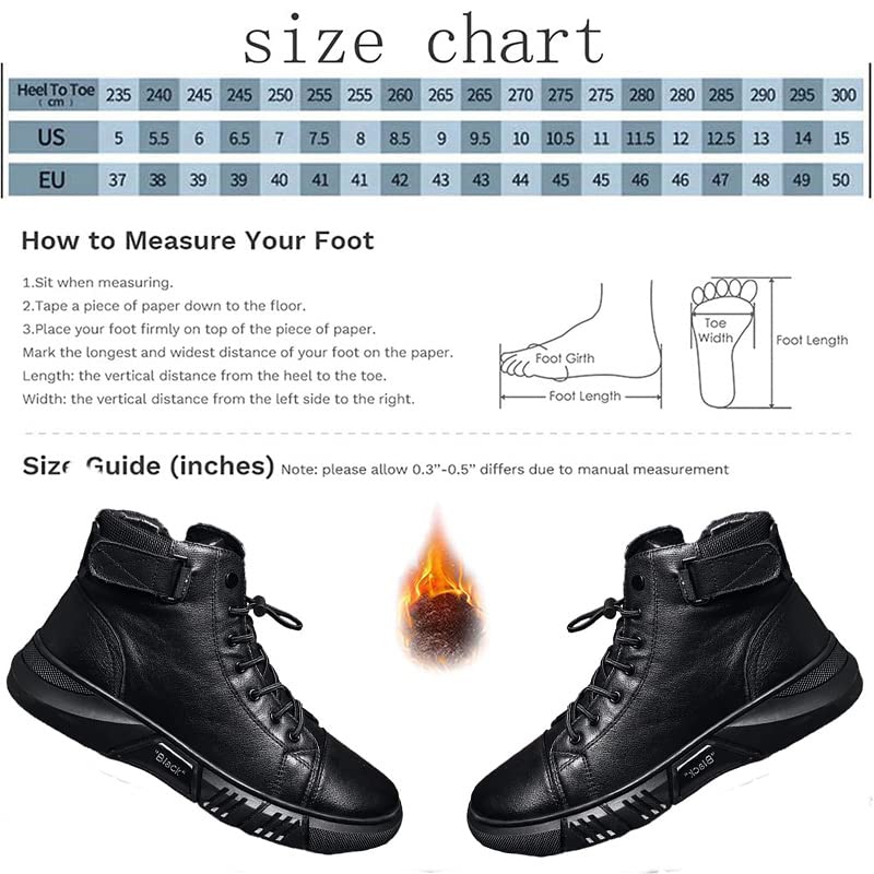 Dimleen Men's Italian High-Top All Black Leather Boots Stylish with Side Zipper Chukka Ankle Boots Non-Slip Softsole,Shock Absorption (black,12,12,Men)4