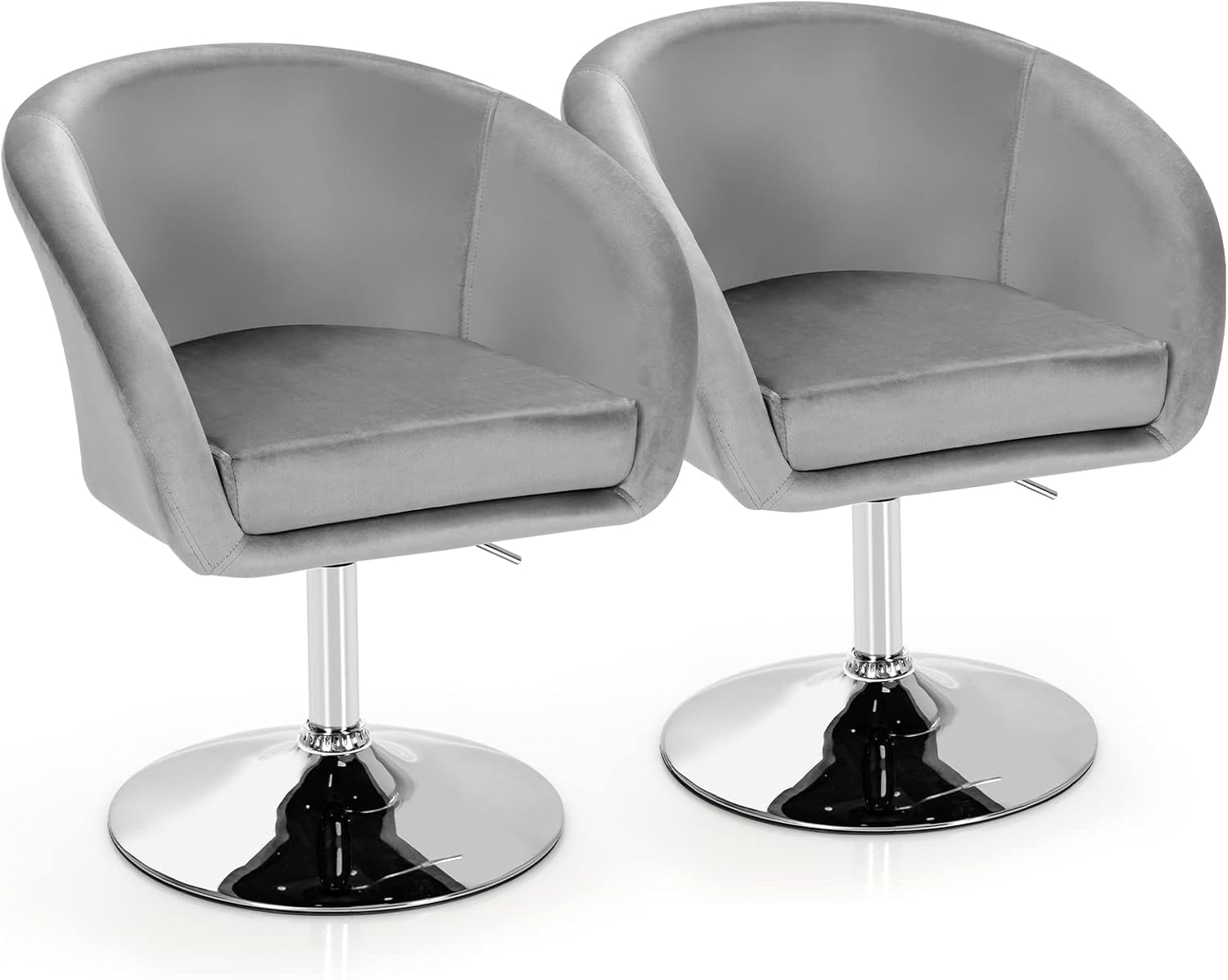 COSTWAY Vanity Chair Set of 2, Height Adjustable Modern