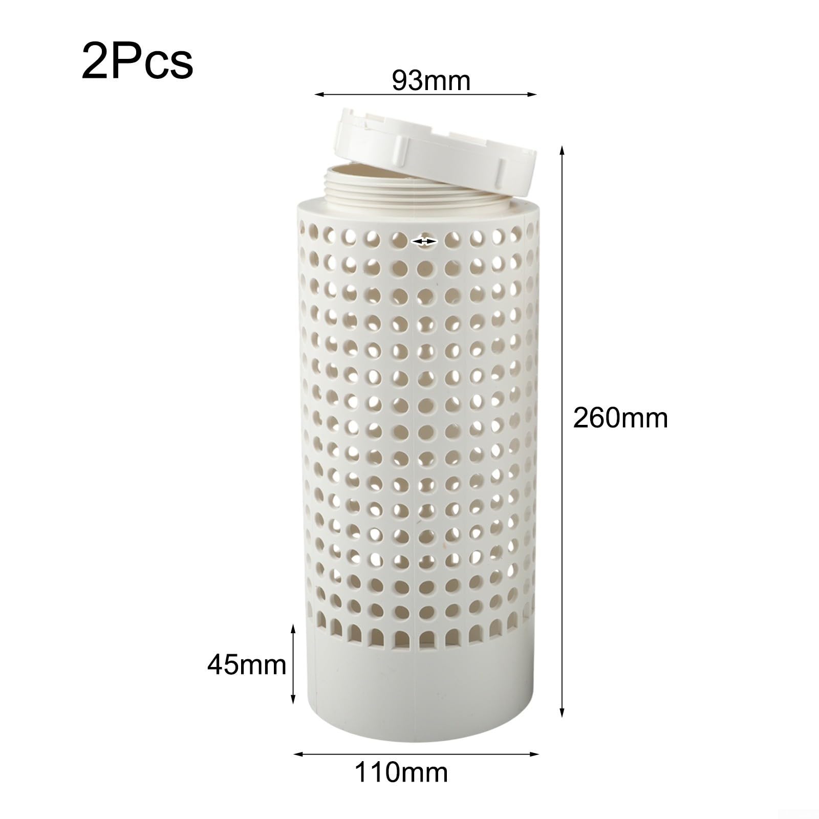 HpLive Worm Composter, Garden Composter Made of Robust PVC for Garden and Raised Bed, Space-Saving Tube Design 30 x 15 x 15 cm with Screwed Lid (3 Pieces) — view 6
