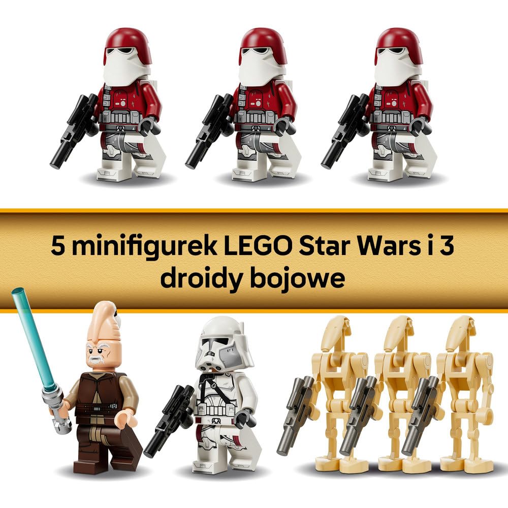 LEGO Star Wars Czołg Republiki Juggernaut 75413 | Model czołgu, zabawka dla 9-latka, prezent Star Wars dla dzieci, klocki dla chłopca i dziewczynki, 813 elementów