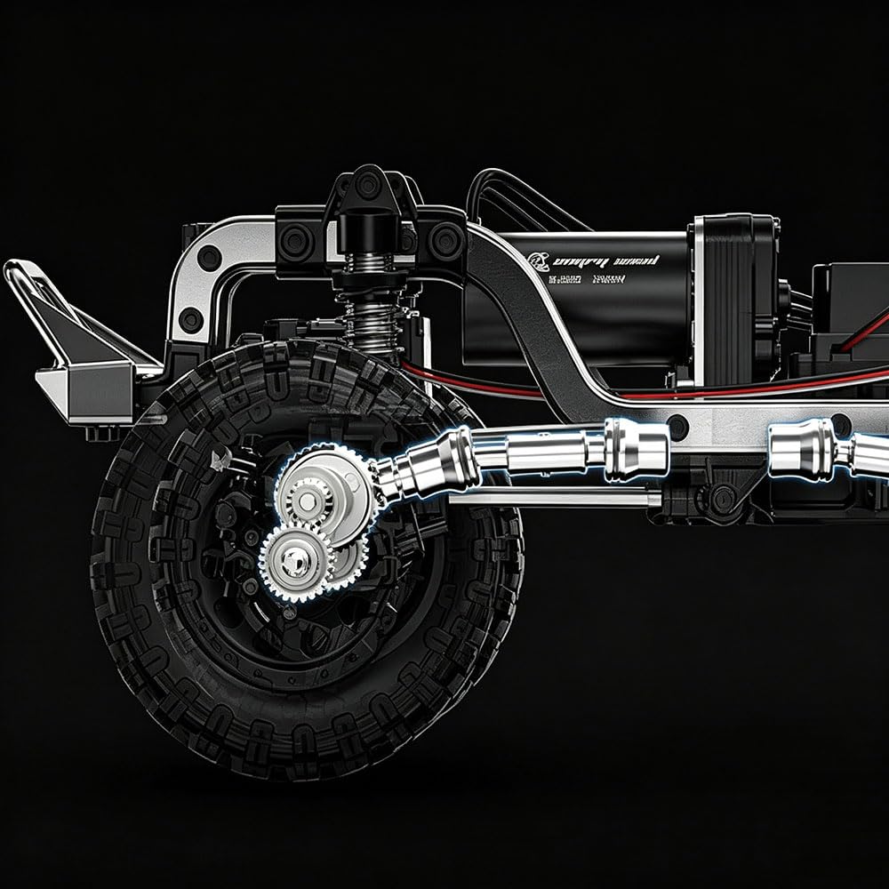 H12P RC Crawler pojazd wspinaczkowy, zdalnie sterowany samochód ciężarowy 1/12, model 4WD Off-Road All Terrain, samochód wspinaczkowy 2,4 G, bezszczotkowy silnik RC, zdalnie sterowany samochód