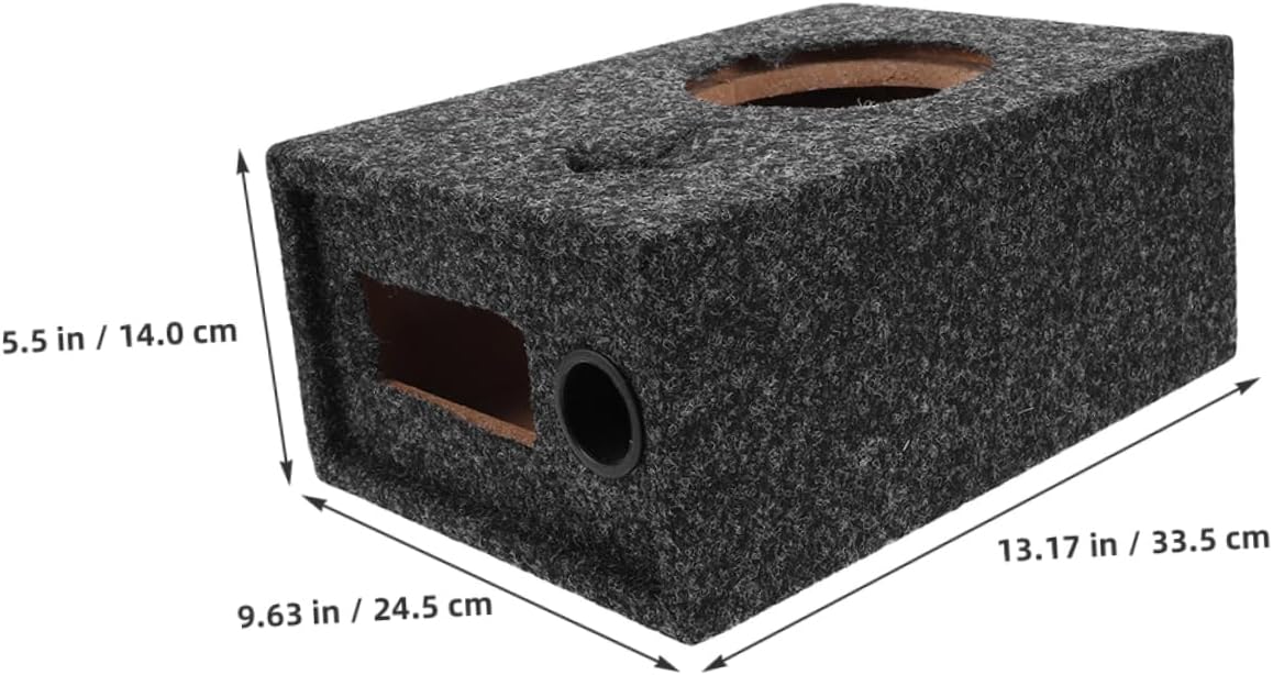 DIY Car Speaker Box: 6.5 Inch Universal Vehicle Audio Enclosure Subwoofer Wooden Case Chamber Heavy Duty Carpet Covered Single Holder Speaker Parts