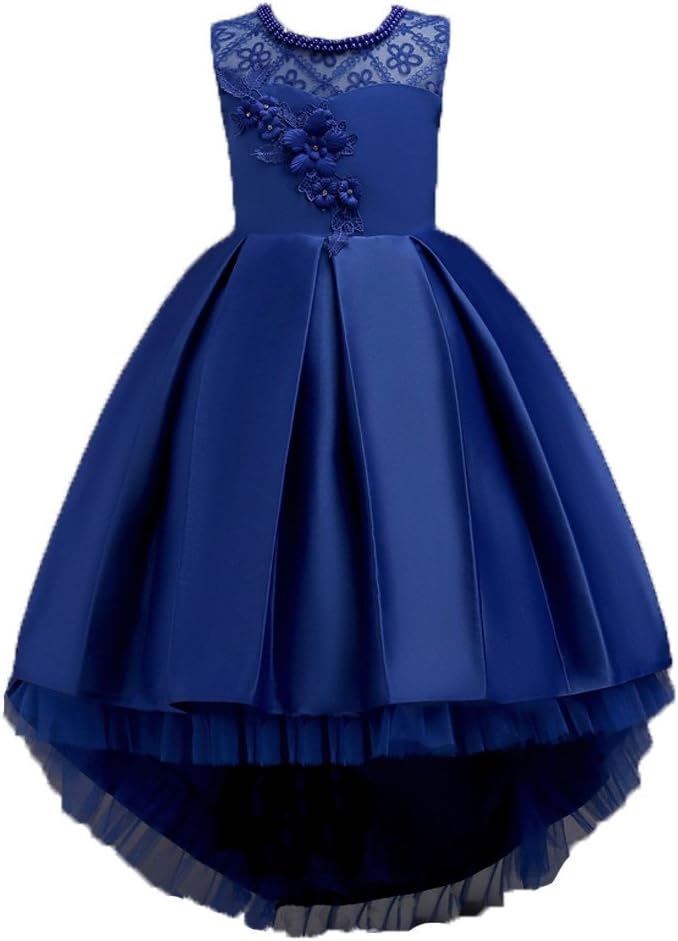 WEONEDREAMPrincess Girls Dress for Wedding Birthday Party with Train Size 3-14 Years