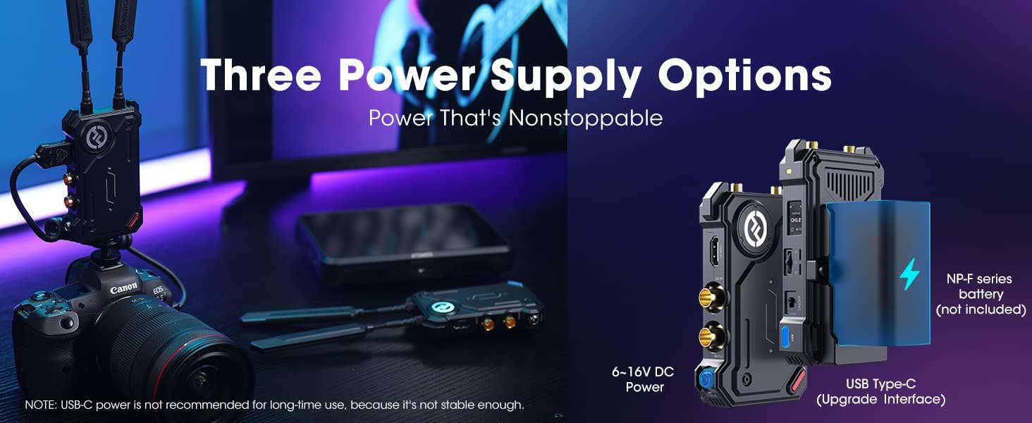 Hollyland Cosmo C1 Wireless Video Transmission System | HDMI/SDI/UVC Streaming | Up to 1000ft Range, 40ms Latency, 1080p60 Livestream | Includes 2 x USB Type-C 3ft Cables and SolidSignal Cable Ties