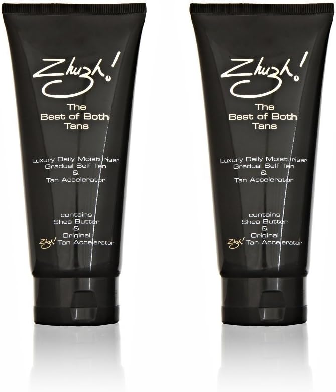 Zhuzh! Twinpack The Best of Both Tanning Cream 200ml (Gradual Self Tan and Tan Accelerator Combined)