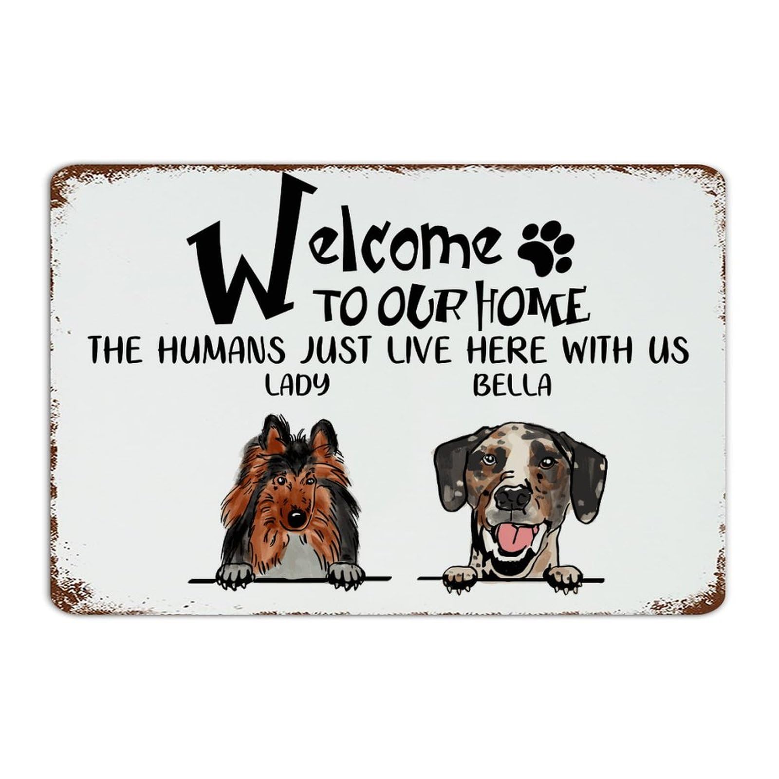 Plaque en métal personnalisée animal de compagnie pour décoration murale