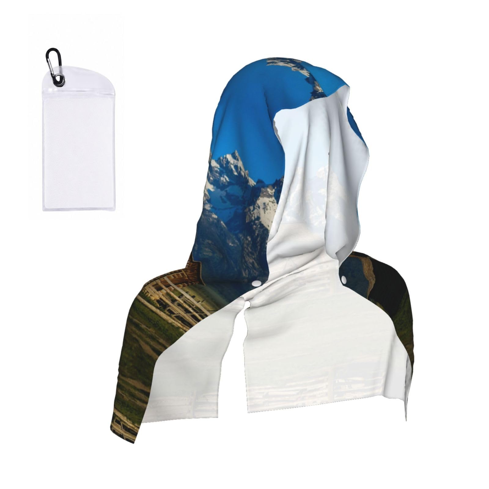 ESNAIUVCD Park Print Multifunctional Cooling Hoodie Bandana Portable Sweat Absorbing Design For Beach Workouts Exercise Heat Relief Accessories