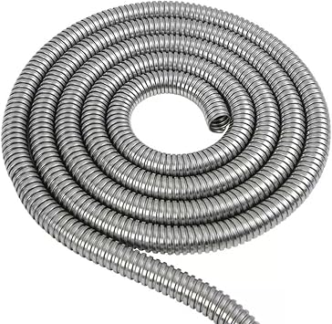 2meters 304 Stainless Steel Corrugated Pipe, 4/6/8/10/12/15/20mm ID Wire Line Cable Conduit Protect Threading Hose Tube, 1PCS10x13mm