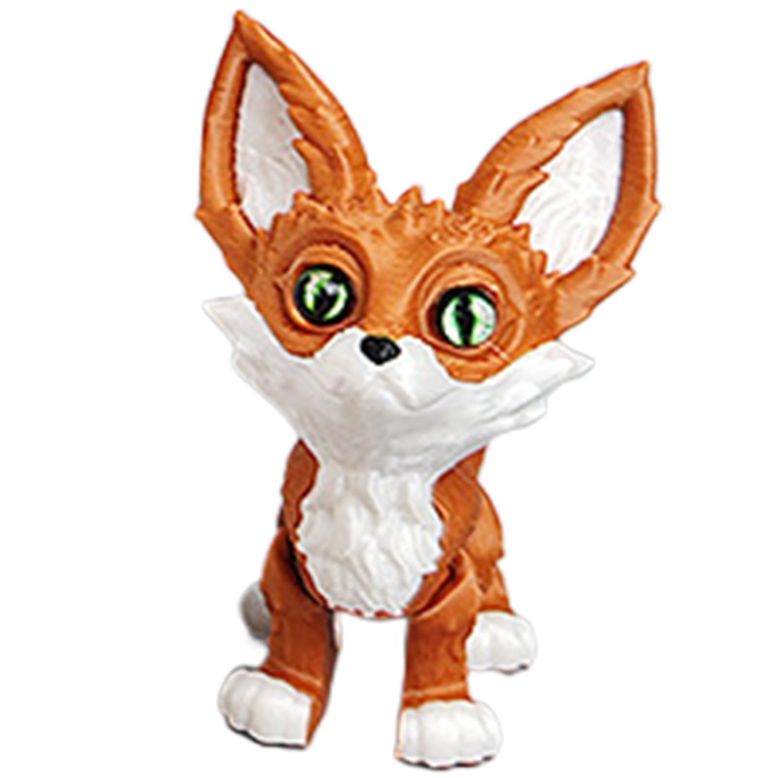 PANGBOER 3 Dimensions Printed Foxes Flexible Articulated Foxes Fidgets Toy Desktop Pet Ornament Realistic Hairless Foxs Figurines