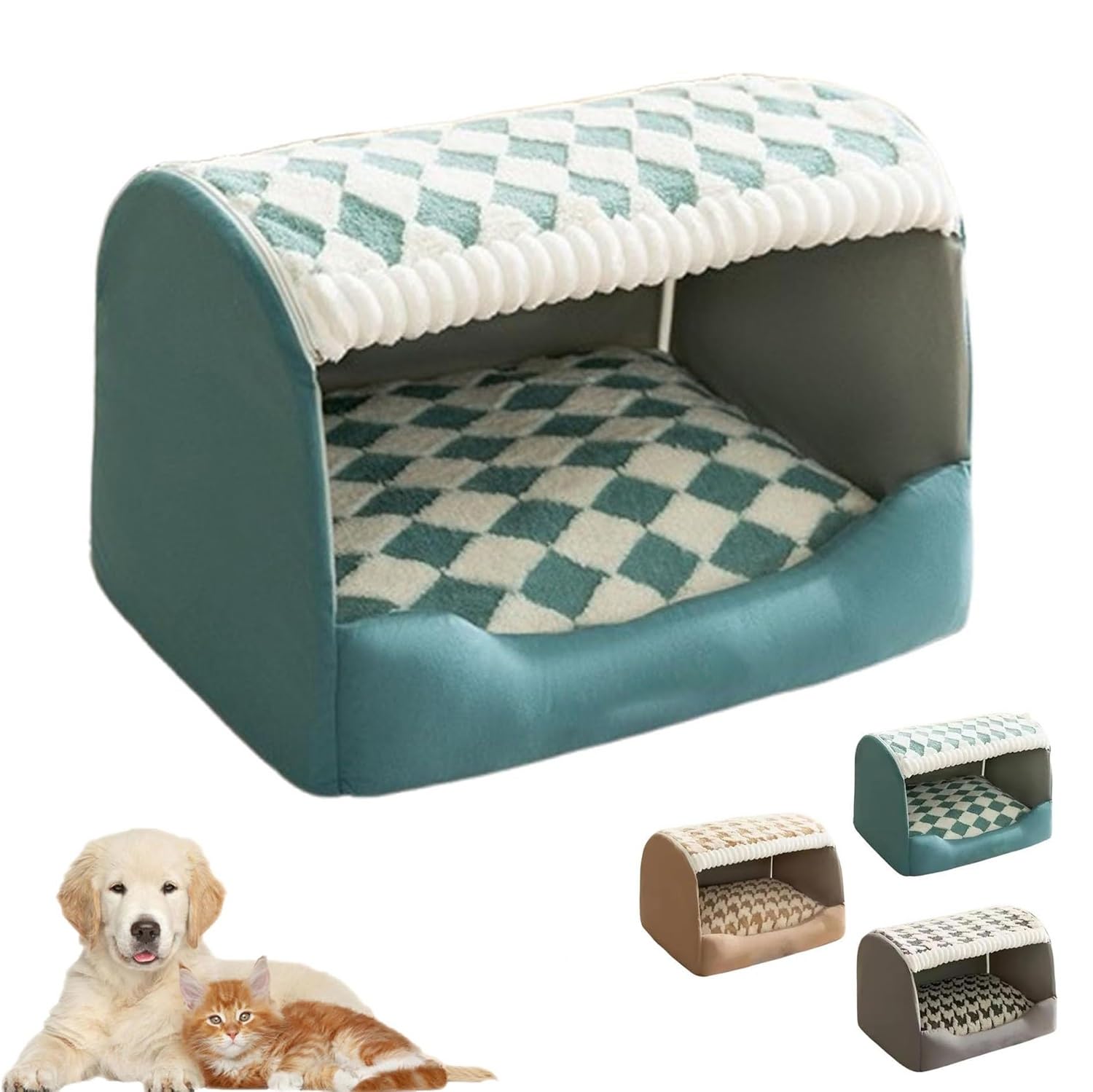RIXANT Cozy Dog House, Indoor Dog House For Large Dogs, Indoor Dog House With Removable Cushion, Suitable For Small Medium Large Dogs(Blue,XXXL)