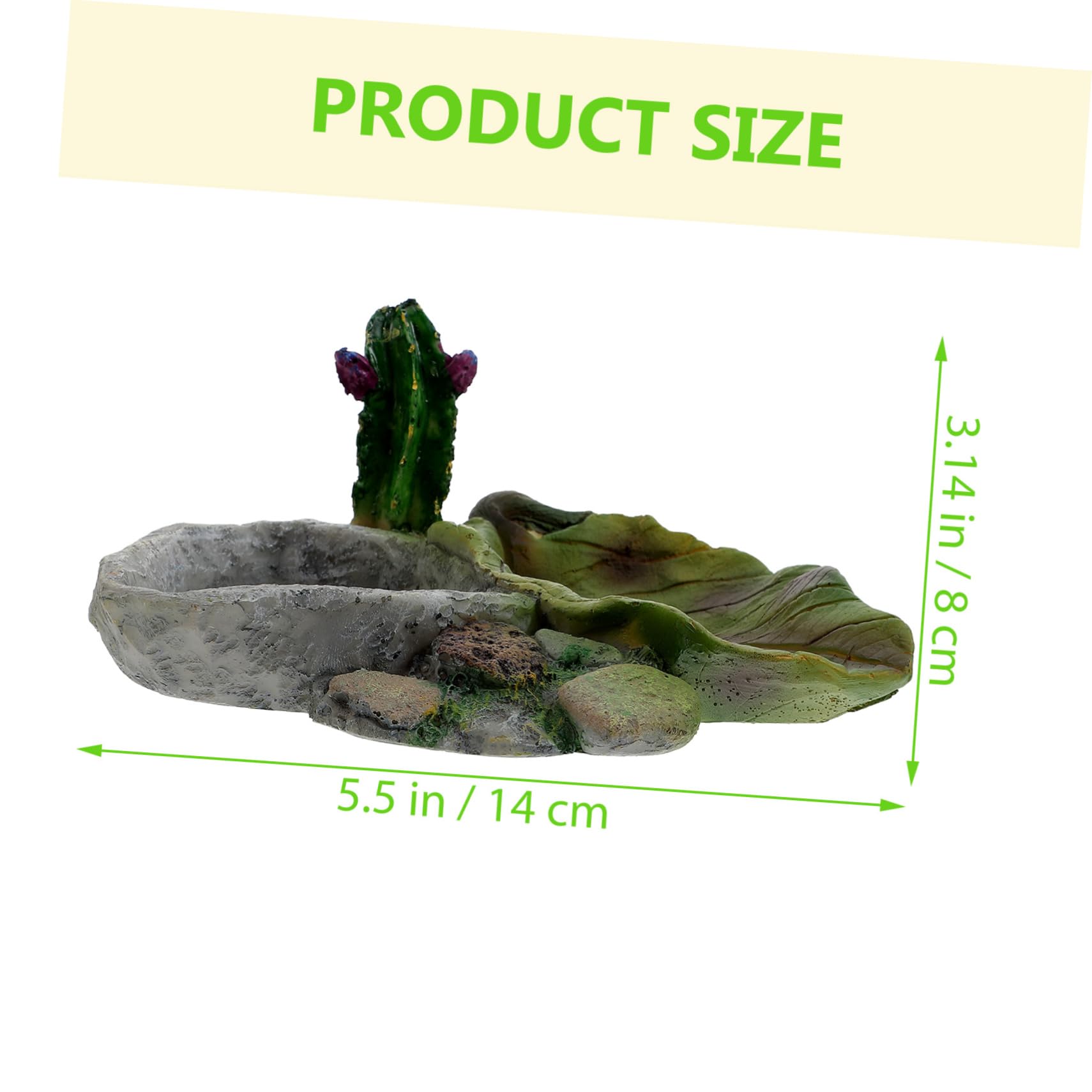 Mikikit Reptile Food Bowl Decorative Water Feeder for Lizards Turtles and More Stable Design Prevents Spills for Pet Shops and Homes Present for Reptile Lovers