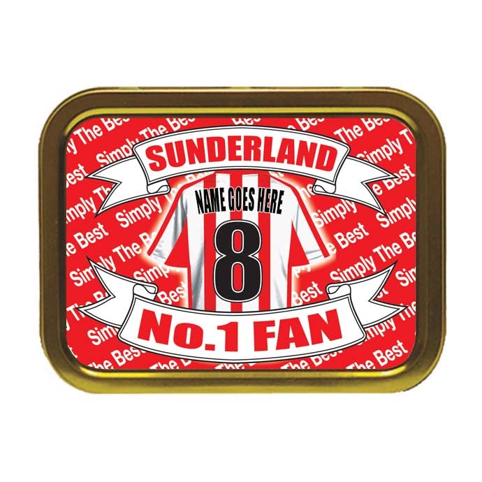 Sunderland Football Shirt Personalised Tobacco Storage Tin & Products