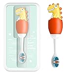 ZMRZ Kids Manual Toothbrush, Ultra-Soft Kids Toothbrush for Sensitive Teeth & Gums, Gentle Toddler & Children\'s Brush with 10000 Bristles Travel-Friendly Design for Ages 2-7 (Orange)